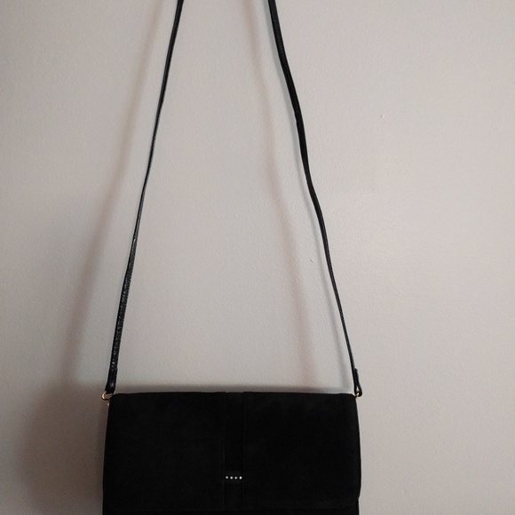 Suede Clutch vintage purse Black - Picture 2 of 3
